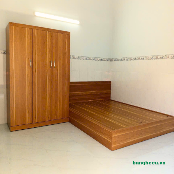 Combo giường tủ áo gỗ MDF tồn kho - Ảnh 2