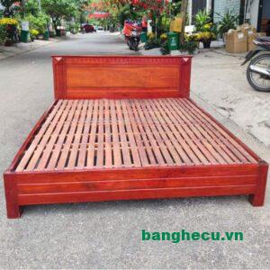 Giường ngủ gỗ xoan đào 1m6 cao cấp thanh lý