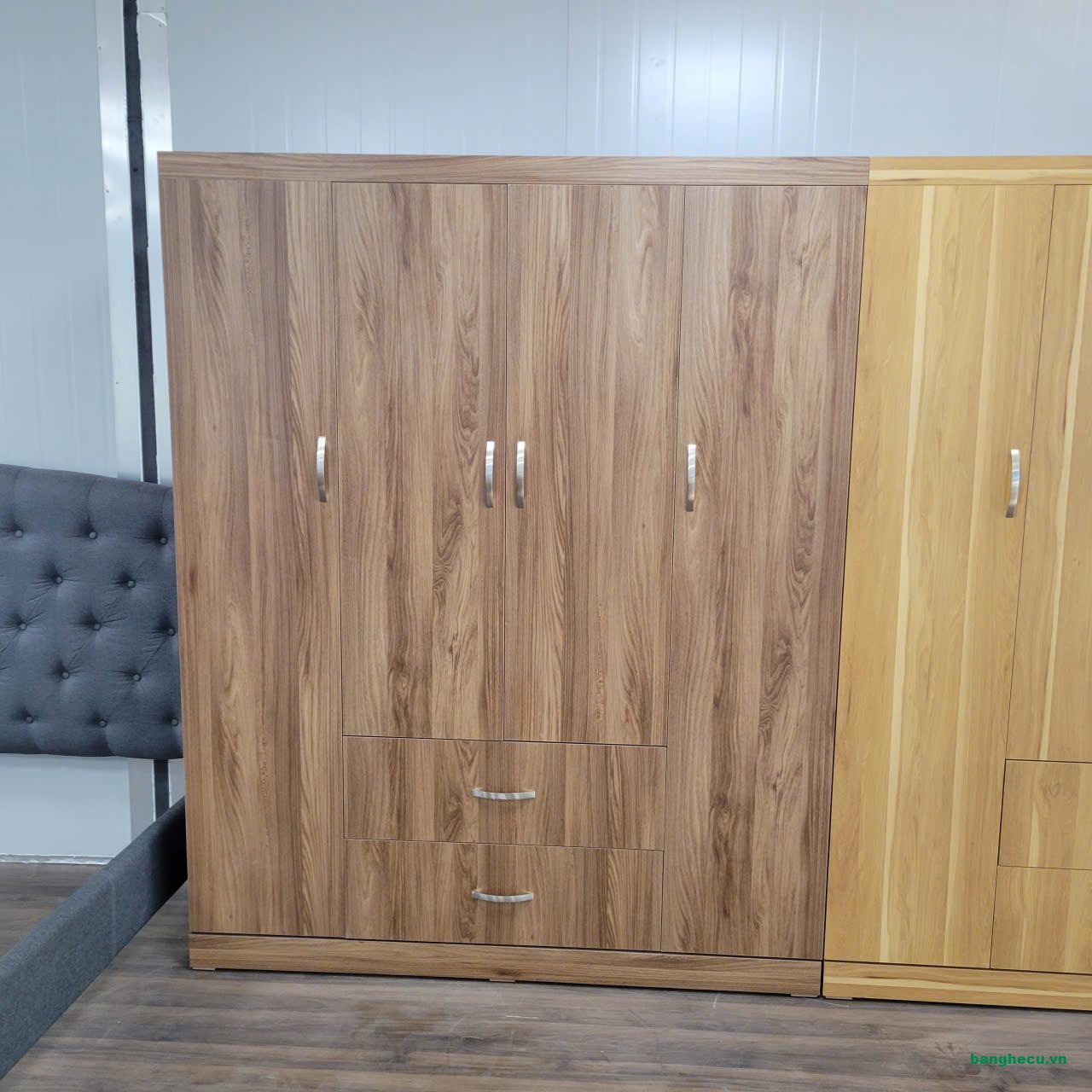 Tủ quần áo nâu cũ gỗ MDF 1m6x2m