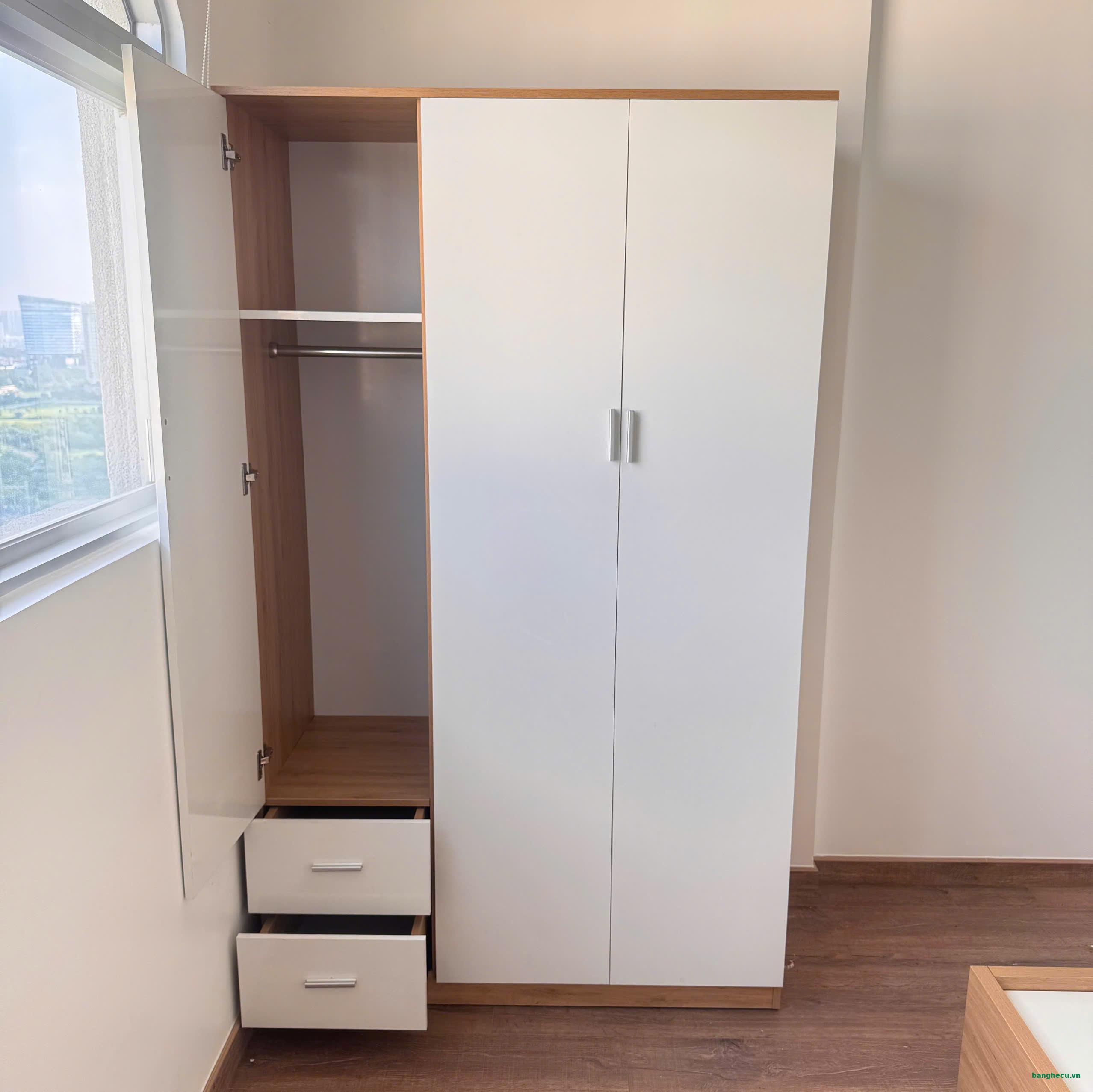 Combo giường tủ áo gỗ MDF tồn kho - Ảnh 4