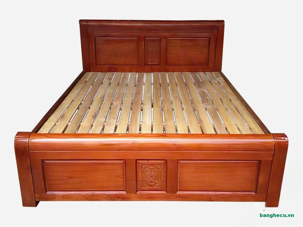 Giường ngủ gỗ xoan đào 1m6 mới 100%