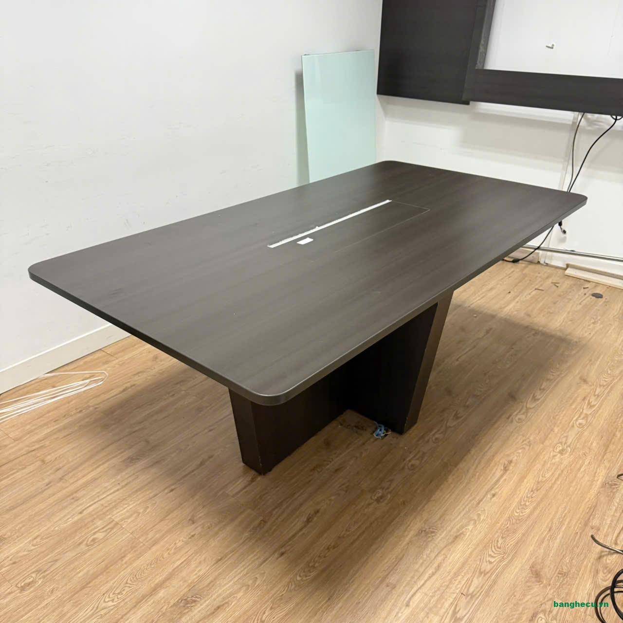 Thanh lý bàn họp gỗ MDF nâu cao cấp - Ảnh 3