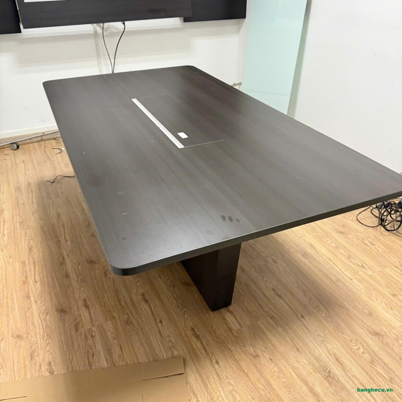 Thanh lý bàn họp gỗ MDF nâu cao cấp - Ảnh 4