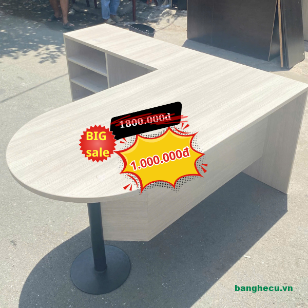 Bàn Trưởng phòng chữ L 1m75x1m5 như mới