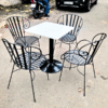 Thanh lý bộ bàn ghế sắt ngoài trời mặt đá