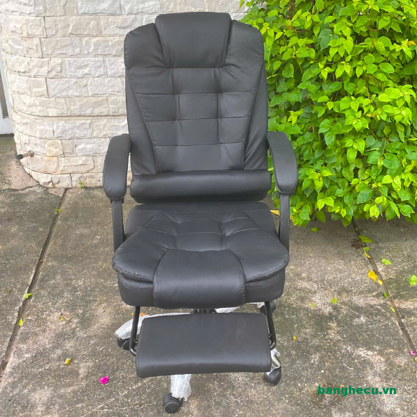Ghế xoay bọc da 2 chức năng có gác chân