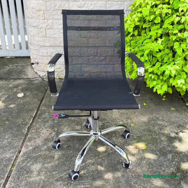 Ghế xoay văn phòng lưng lưới thấp mới 100%