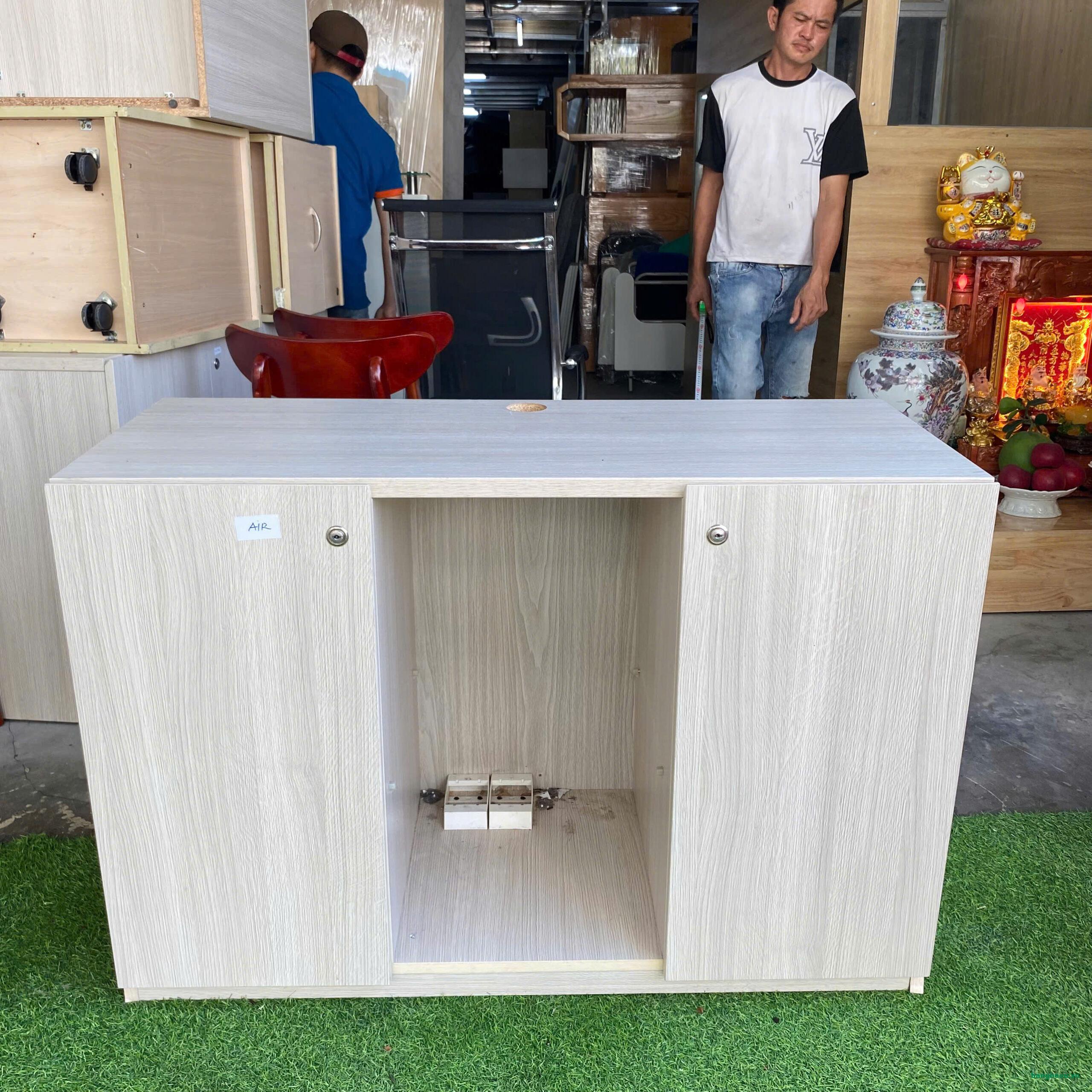 Tủ hồ sơ thấp 1mx45cm màu kem như mới - Ảnh 3