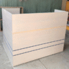 Quầy lễ tân góc L 1m4x1m2 gỗ MDF như mới