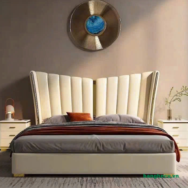 Giường bọc nệm đầu cao chuẩn luxury giá tốt