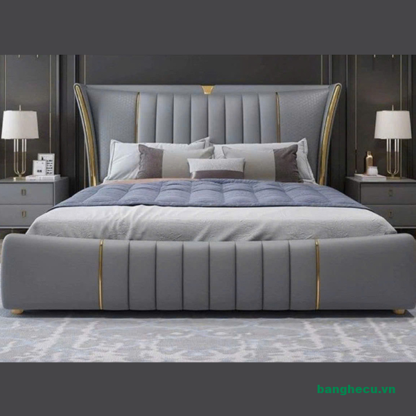 Giường bọc nệm đầu cao chuẩn luxury giá tốt - Ảnh 2