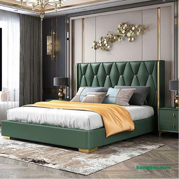 Giường bọc nệm đầu cao chuẩn luxury giá tốt - Ảnh 3