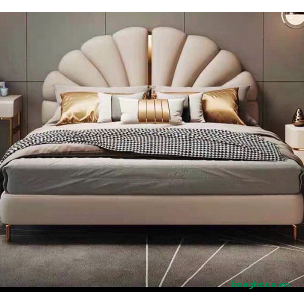 Giường bọc nệm hình vỏ sò hiện đại độc đáo, êm ái - Ảnh 5