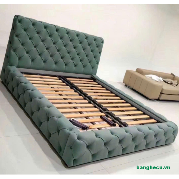 Giường bọc nệm đầu cao kiểu lỗ đang hot nhất