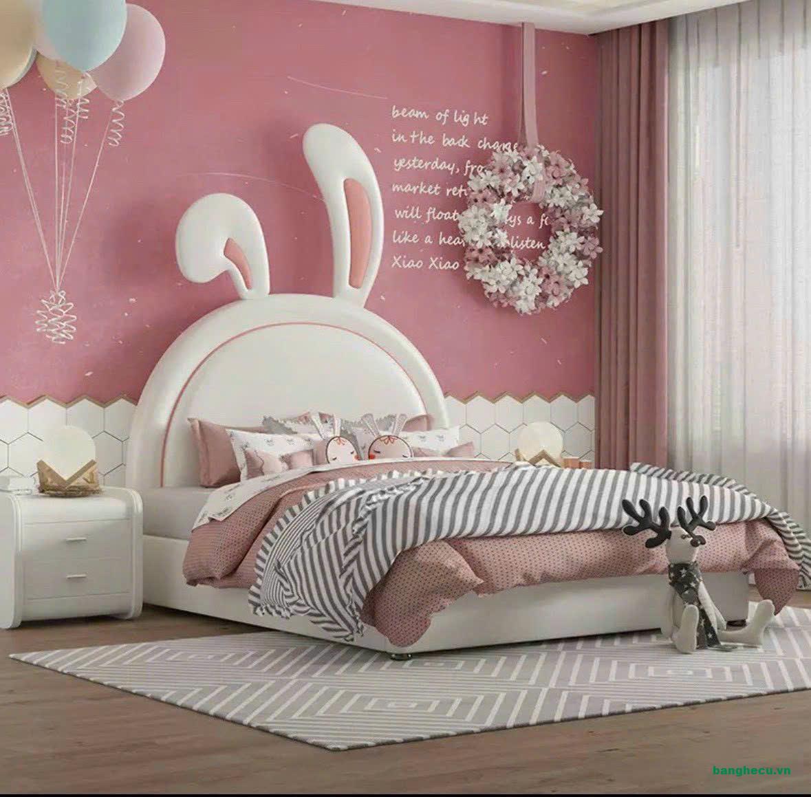 Giường ngủ trẻ em bọc nệm phong cách Bắc Âu êm ái - Ảnh 2