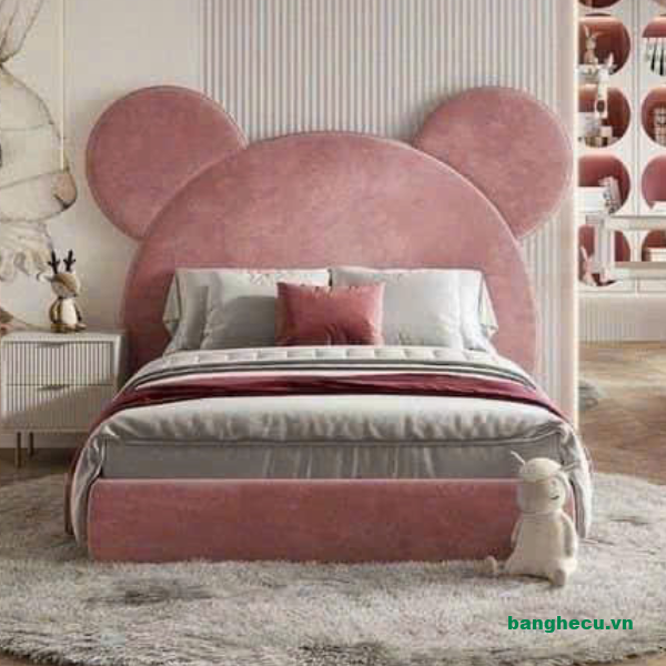 Giường ngủ trẻ em bọc nệm phong cách Bắc Âu êm ái - Ảnh 4