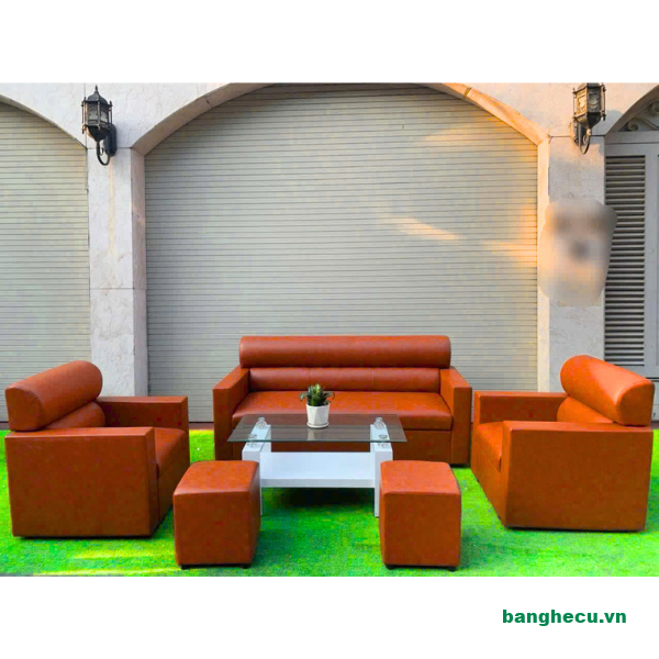 sofa-van-phong-boc-da-mau-nau