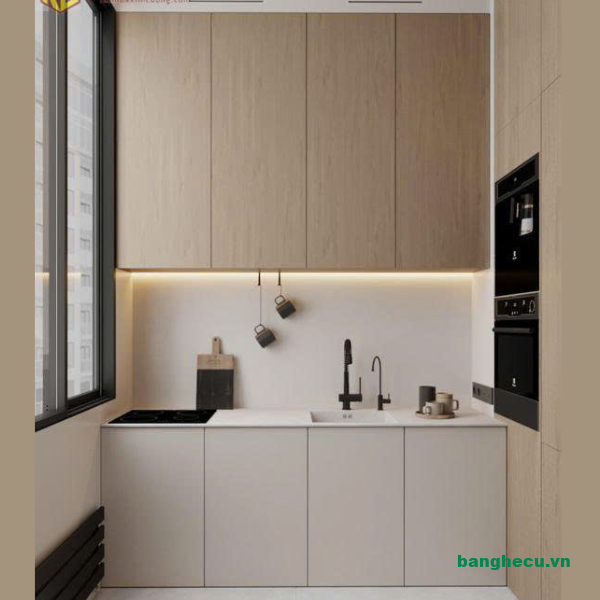 Bộ tủ bếp gỗ mặt đá tiện lợi cho căn hộ, chung cư - Ảnh 3
