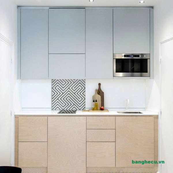 Bộ tủ bếp gỗ mặt đá tiện lợi cho căn hộ, chung cư - Ảnh 2