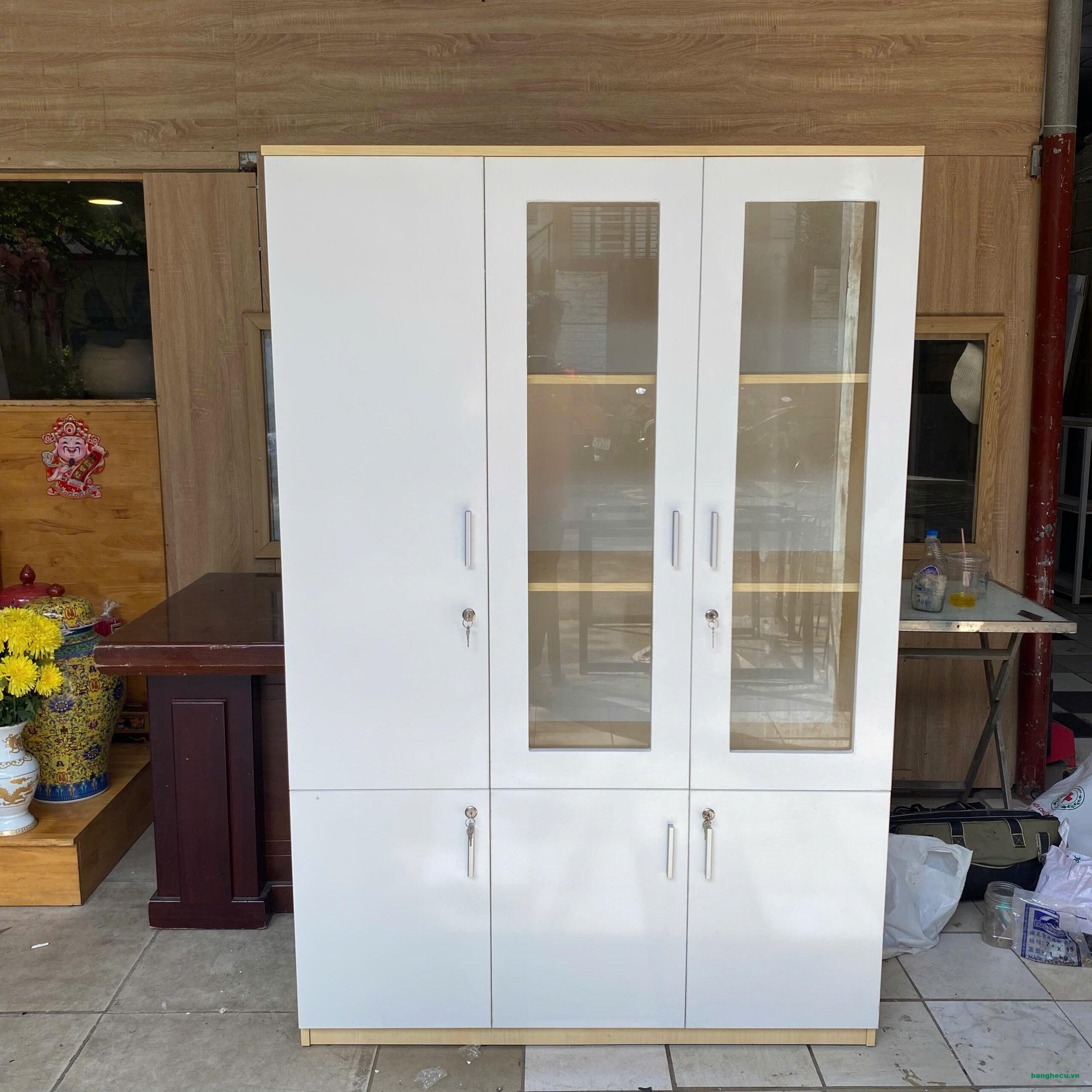 Thanh lý tủ hồ sơ 6 cánh cũ mới 90%