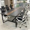 Bàn họp văn phòng 2m4 hiện đại chân sắt mới 100%