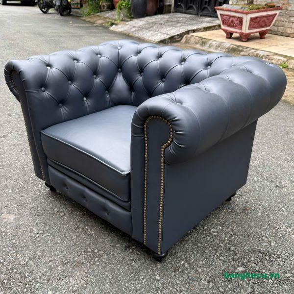 Ghế sofa tân cổ điển bọc da sang trọng thanh lý