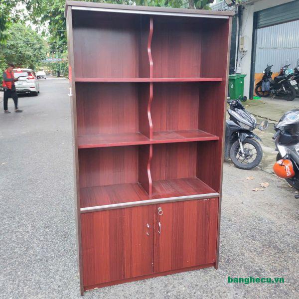 Tủ kệ hồ sơ, tài liệu 1mx1m8 màu nâu mới 90%