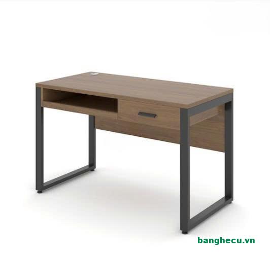 Bàn chân sắt làm việc có hộc kèm yếm che hiện đại - Ảnh 2