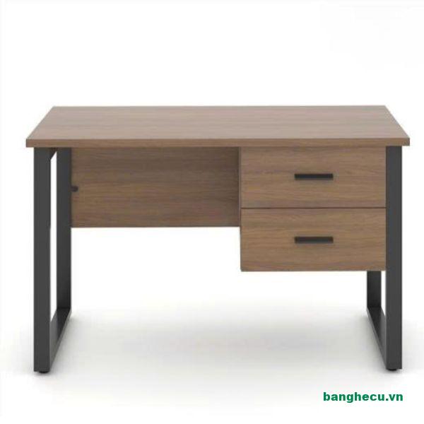 Bàn làm việc chân sắt 2 hộc treo gỗ MDF bền bỉ