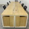 Thanh lý bàn làm việc nhóm có vách ngăn đẹp 95%
