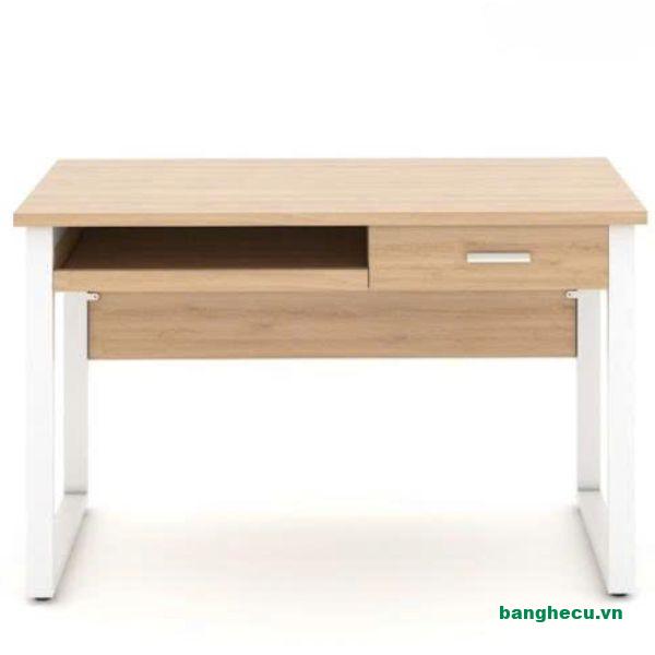 Bàn chân sắt làm việc có hộc kèm yếm che hiện đại