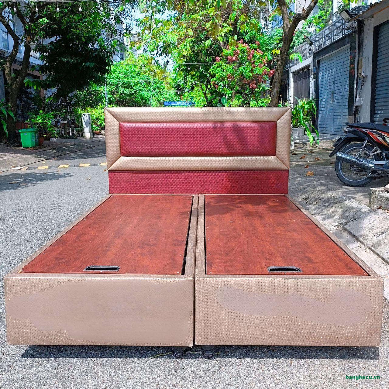 Giường ngủ thông minh bọc da 1m6x2m thanh lý