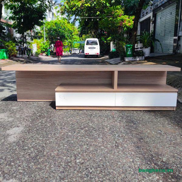 Thanh lý kệ tivi phòng khách gỗ MDF 2m giao nhanh