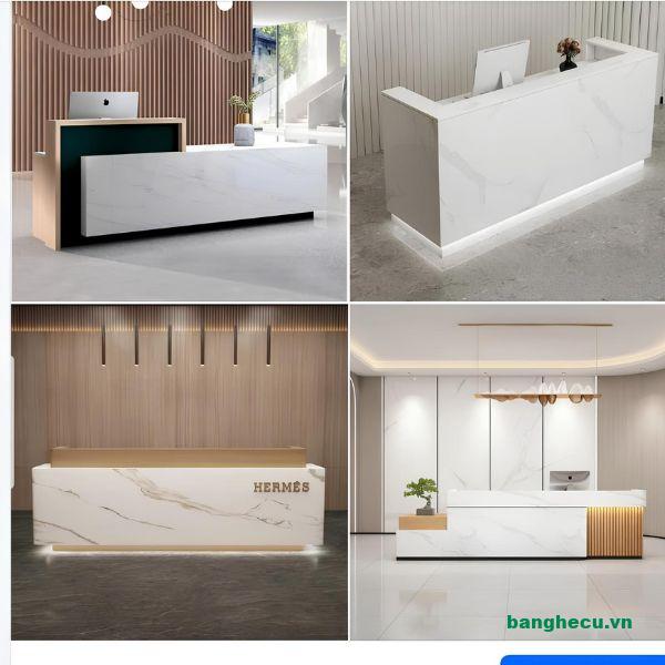 Quầy lễ tân, tiếp tân spa gỗ MDF sang trọng giá tốt