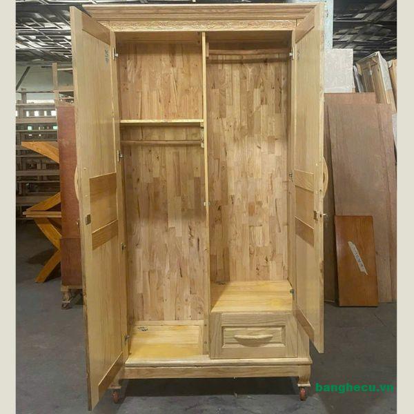 Tủ quần áo gỗ sồi 2 cánh giá tốt giao ngay - Ảnh 2