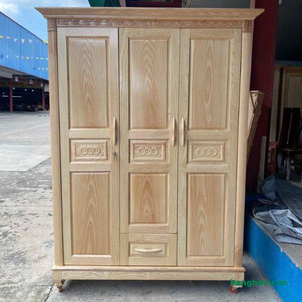 Tủ quần áo gỗ sồi 3 cánh mới 100% giá tốt