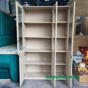 Alternative view of Tủ hồ sơ cửa kính 3 buồng 1m2x2m1 màu trắng thanh lý