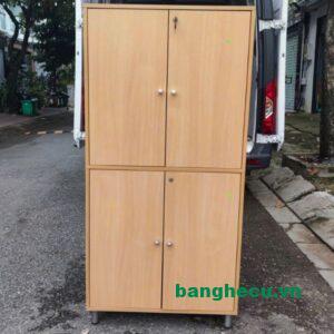 Thanh lý tủ tài liệu văn phòng 4 cánh màu nâu