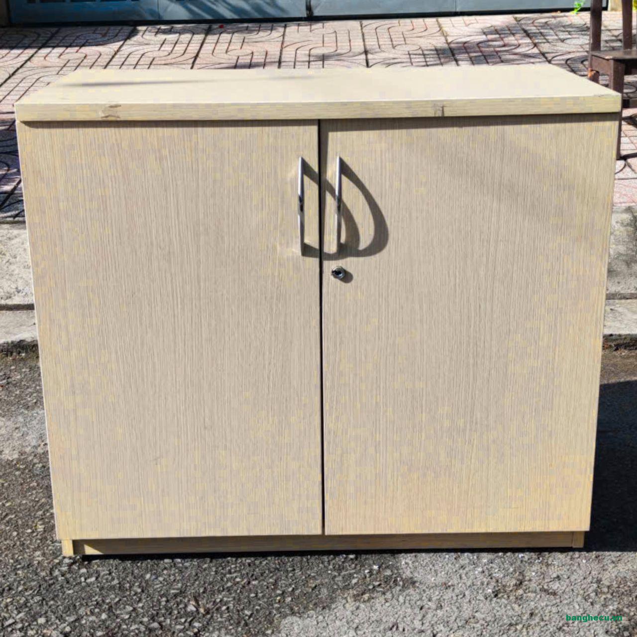 Tủ hồ sơ tài liệu thấp 2 cánh như mới