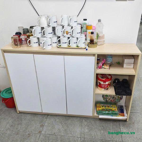 Tủ hồ sơ thấp cũ 4 cánh 1m6 mới 90%