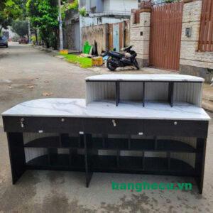 Alternative view of Quầy lễ tân văn phòng chữ L gỗ MDF như mới