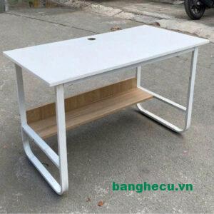 Bàn làm việc 1m2 chân sắt mẫu đẹp