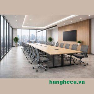 Bàn họp chân sắt phòng họp lớn mới 100%