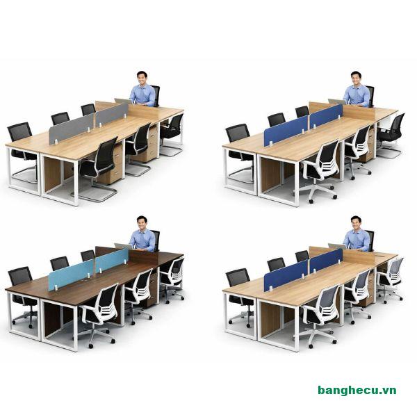 Cụm bàn làm việc 7 chỗ có vị trí Trưởng nhóm - Ảnh 2
