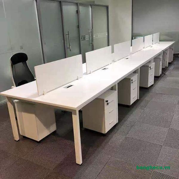 Bàn làm việc chân sắt cụm 12 chỗ mới 100%