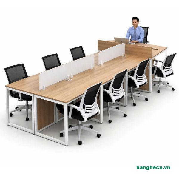 Cụm bàn làm việc 7 chỗ có vị trí Trưởng nhóm