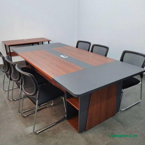 Bàn họp oval 2m4 cũ hàng cao cấp giá rẻ