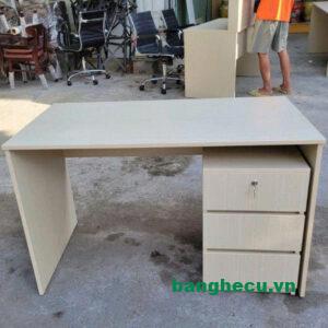 Bàn làm việc 1m2 x 60cm kèm hộc tủ di động