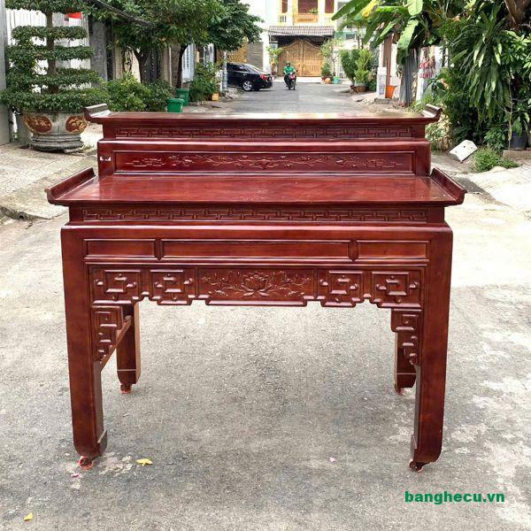 Bàn thờ đứng triện sen gỗ Án giang cao cấp