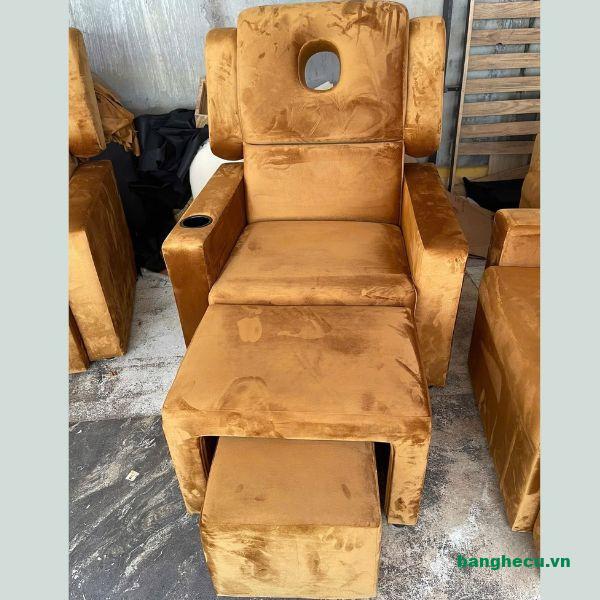 Thanh lý ghế massage chân nâng hạ nệm vàng đẹp